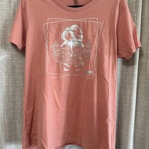 Next Graphic Tee in Rust with Silver Accents